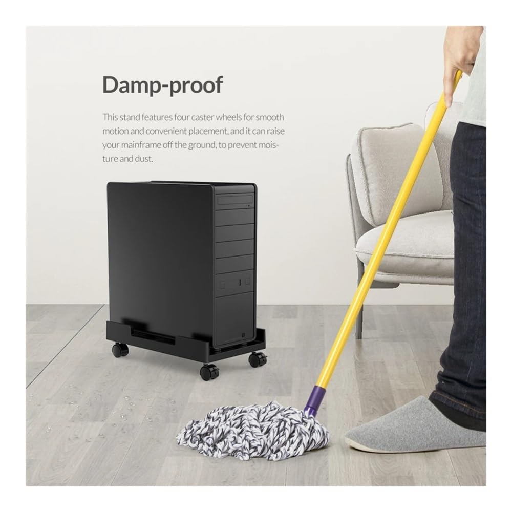 Akcesoria komputerowe PC Cases Cart Desktop PC Towers Stand, Mobile CPU Cooling Holder Bracket with 4 Rolling Caster Wheels Floor CPU Stand Fits Most PC Under Desk Stojak na wieżę komputerową