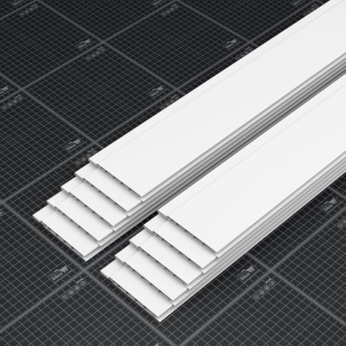 Lambris PVC 100 mm - Lot de 10 Lames - Blanc - 1.80 m, 1800 x 100 x 8 mm (1,80 m²)