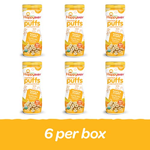 Happy Baby Organic Superfood Puffs, Banana & Pumpkin, 2.1 Ounce (Pack of 6) - Image 3