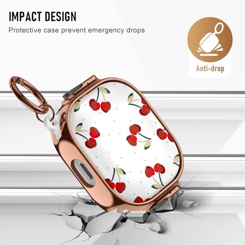 Image of Gedicht for Apple Airpods 4 case Cover, Protective TPU Soft Cases Cover Rugged for Airpods 4th Generation Case with Cleaner Kit & Keychain for Women Men,Cherry Dot