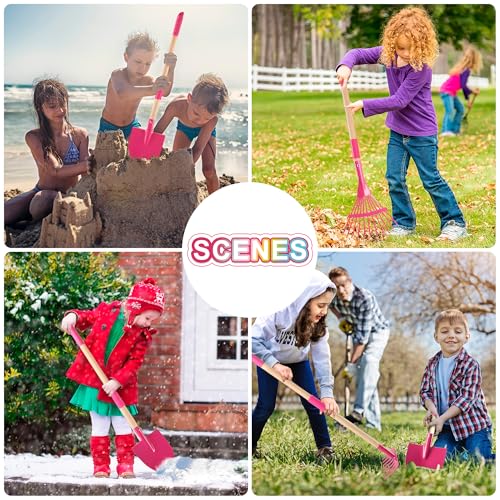 Kids Gardening Tools Outdoor Toys Set - Wheelbarrow Backyard Play Set for Kids with Shovel, Rake, Leaf Rake, Summer Yard Digging Weed Toys, Easter Birthday Gifts for Boys Girls Age 2 3+ Years Old by Duckura - Image 6