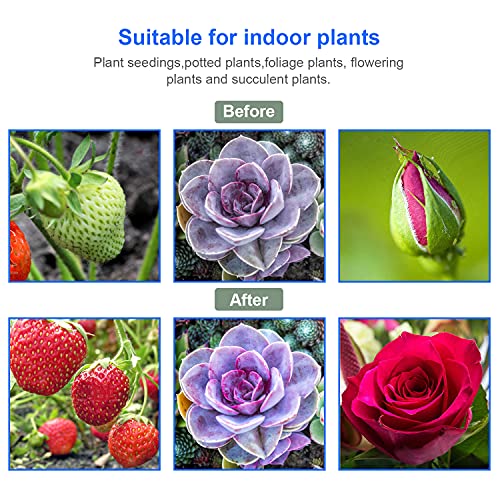 Caoxinan Led Grow Light Strip For Indoor Plants, Plant Growing Lamps Red Blue Spectrum For Seed Starting With Remote Control, 36W, 180 Leds, Auto On/Off Timer, 10 Dimmable Levels, 4 Pack #TOP3