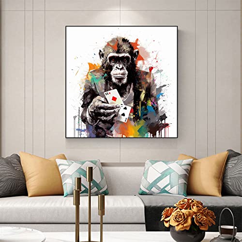 Tableau moderne coloré abstrait en impression sur toile haute définition pour salon