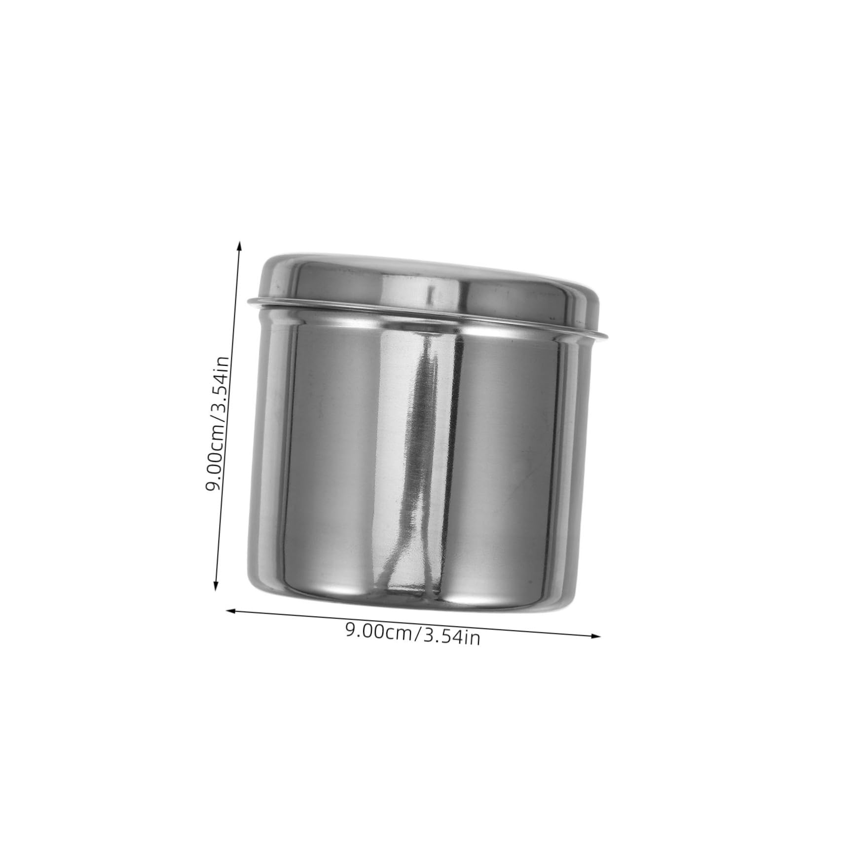 SOLUSTRE Thickened Liquid Medicine Storage Stainless Can for Portable Gauze Cylinder Lid