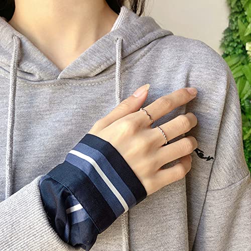 to My Daughter Highs and Lows Ring - Sterling Silver Adjustable Inspirational High and Low Rings Wraparound Wave CZ Zig Zag Up and Down Encouragement Jewelry Gifts For Women Girls 5