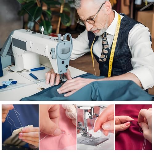 18 piezas hilos preenhebrados para máquinas de coser miniatura 5