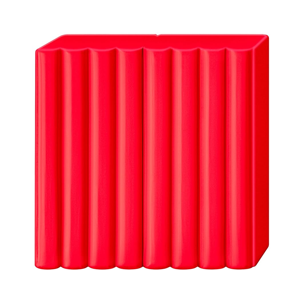 STAEDTLER FIMO Professional 8040 8040-200 Oven Hardening Modelling Clay, Especially for Professionals and Artists, Single Product Pure Red