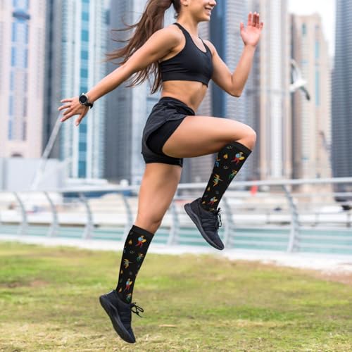 Image of Compression Socks for Women Men Circulation Graduated Supports Socks for Running Athletic Sports Nurse Travel