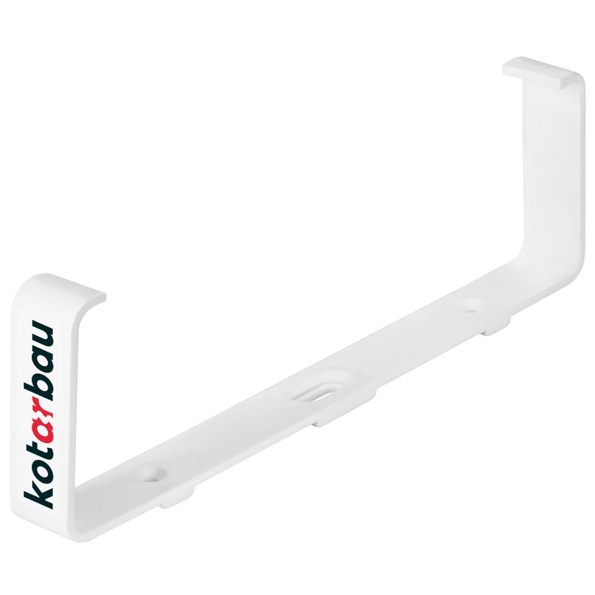 Kotarbau White Kotarbau® Flat Channel Mounting Clamp 204 X 60 Mm Mounting Holder Duct Holder For Ventilation Systems Made Of Plastic Duct Clamp Holder Attachment Ventilation Duct