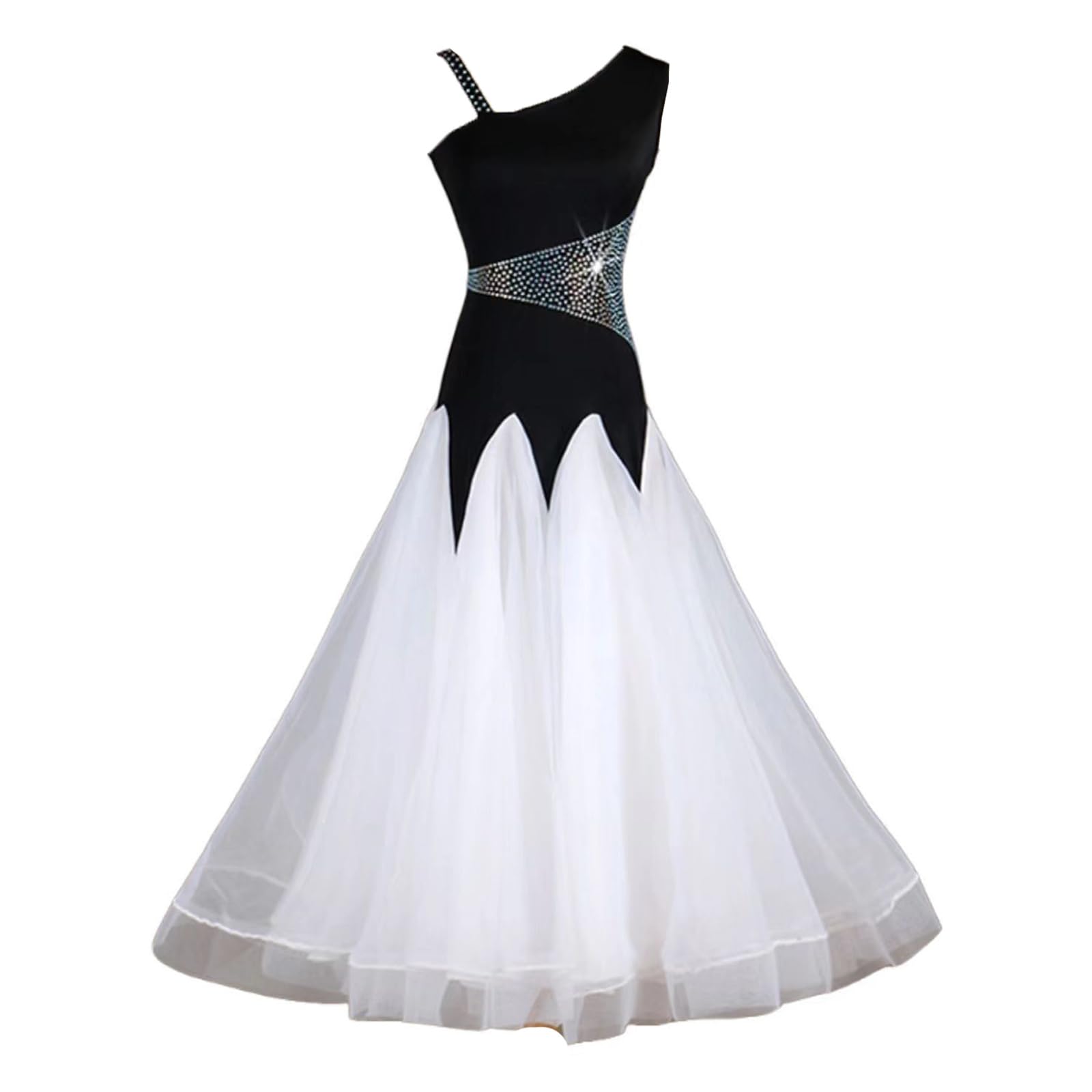 MEILYA Womens Sequin Dress Sparkly Glitter One Shoulder Party Club Dress Bodycon Dresses Prom,XL White