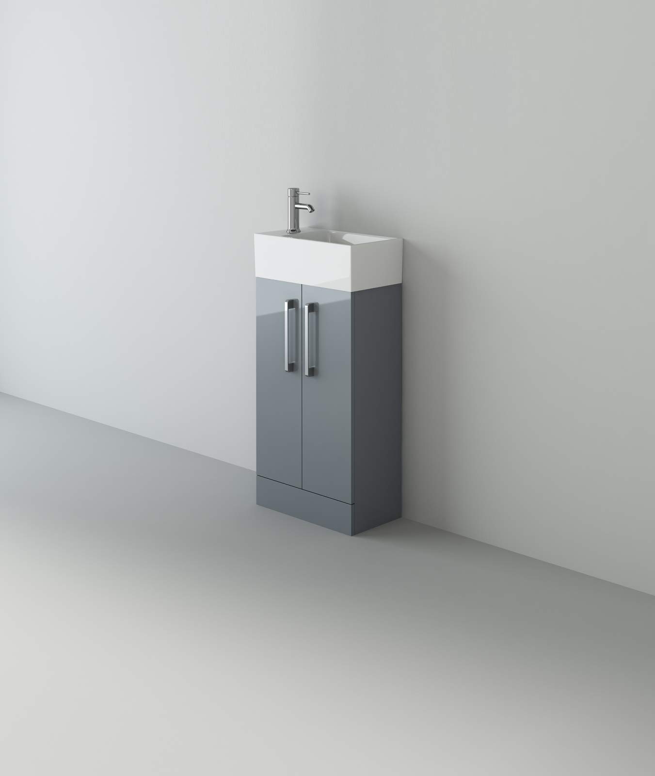 Buy VeeBath Lumin Light Grey Cloakroom Vanity Basin 2 Soft