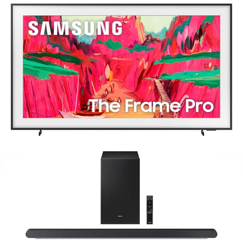 Image of Samsung QN85LS03FWFXZA 85 Inch The Frame Pro Wireless 4K Neo QLED TV with a HW-S700D 3.1Ch Ultra-Slim Soundbar and Subwoofer (2025)