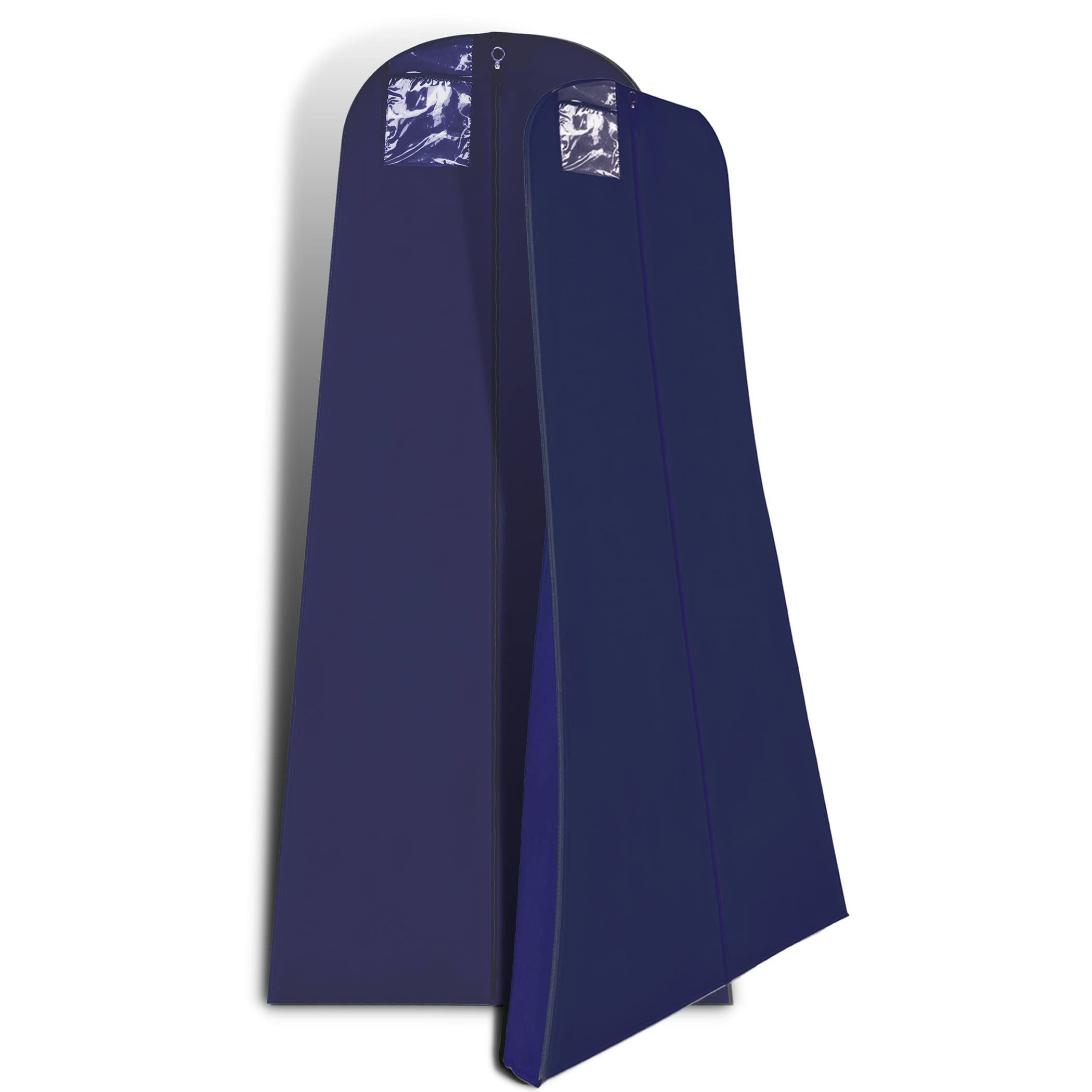 Hoesh UK - Navy 8” Tapered Gusset Showerproof Bridal Wedding Gown Dress Cover Pack of 5 - storage bags for clothes, wedding dress cover, clothes bag, dress covers garment bags full length