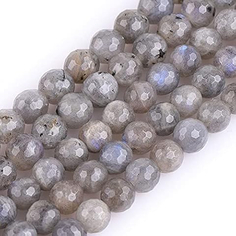 GEM-Inside 6mm Labradorite Semi Precious Gemstone Round Faceted Loose Beads Cover