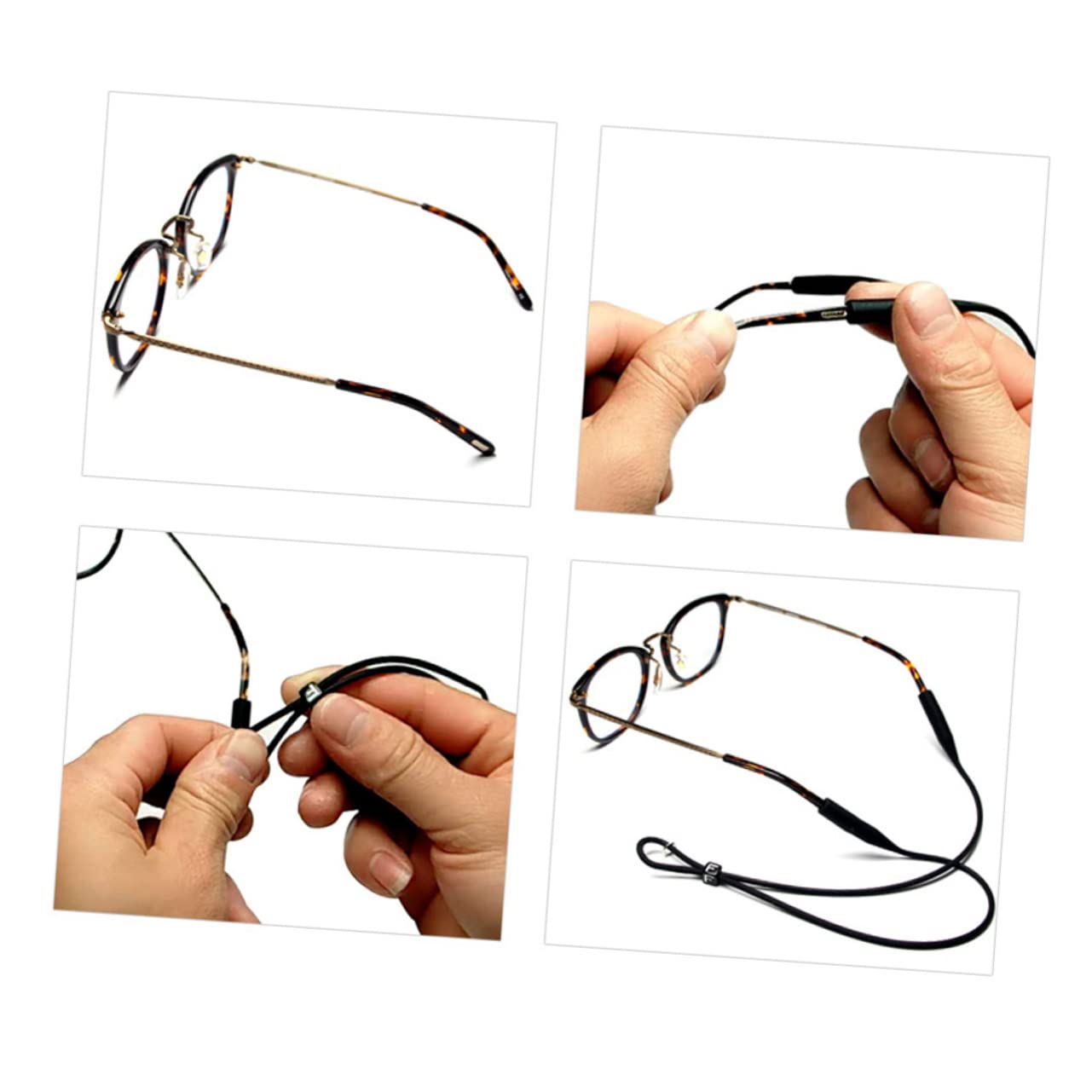 HEMOTON 3 Set Di Cinghie Di Fissaggio Per Occhiali in Silicone Cordino Di Sicurezza Per Occhiali Cinghie Per Cordino Per Supporto Per Cordino Per 12 Pezzi*3