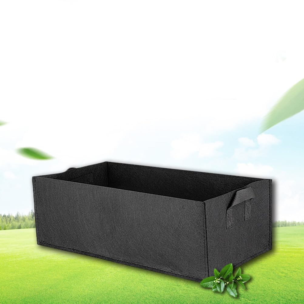 SUPVOX 6Pcs Non-Woven Fabric Planting Bags: Square Grow Bags for Outdoor Garden Planters Vegetable Flower Nursery Container Black - Image 2