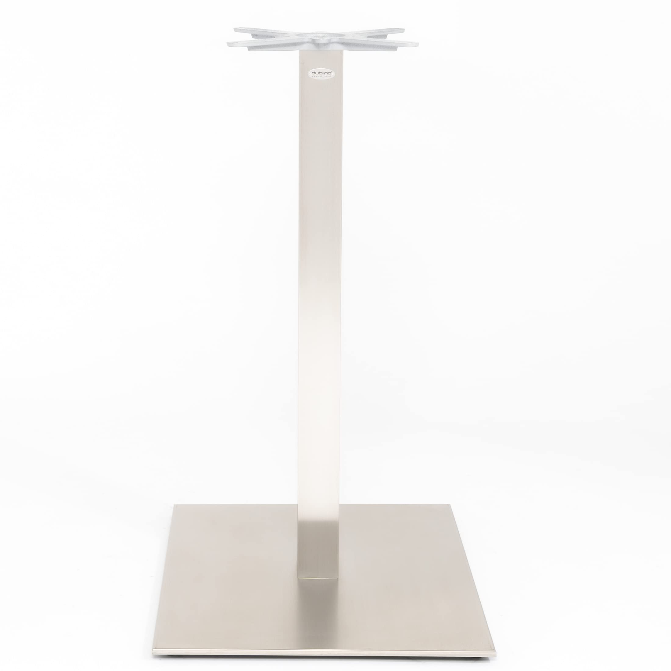Stehtischgestell Tischbein Edelstahl | Premium | PD7594inox/110 | INOX | Stehtisch | Höhe 108 cm | 33 kg | Bodenplatte 60x60 cm | max. Tischplattengröße 90x90 / Ø 120 cm
