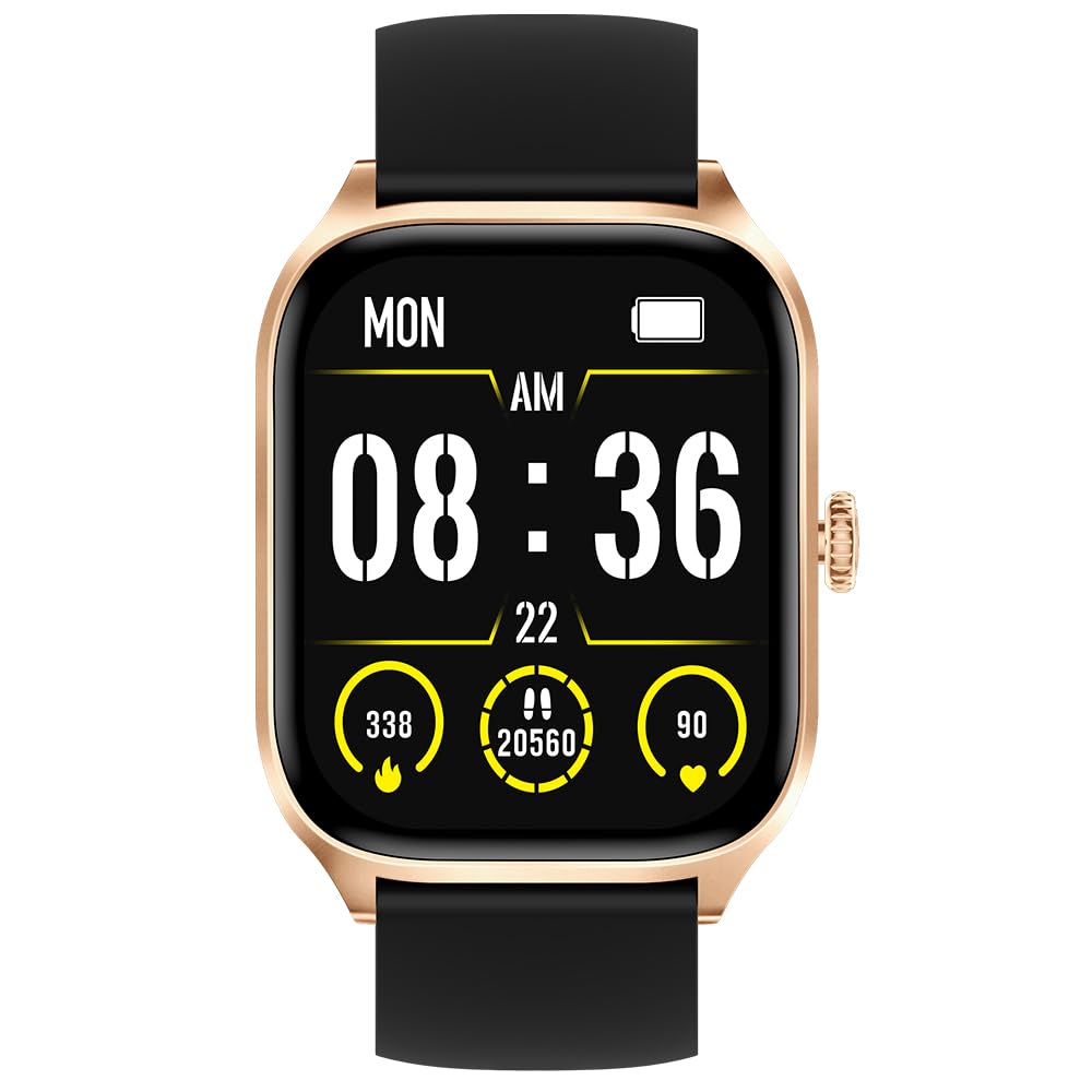 TIMEX iConnect Calling+ 2.01” TFT Display with 240x296 Pixel Resolution|Functional Crown|Bluetooth Calling|AI Voice Assist|100+ Sports Modes|100+ Watchfaces|Upto7 Days Battery(Normal Usage)-TWIXW503T