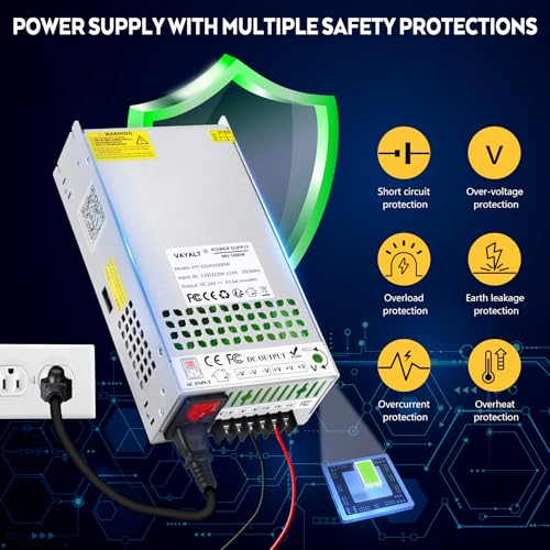 Image of VAYALT DC 24V 41.6A 1000W Switching Power Supply, 110V /220V AC to DC Converter, Universal Regulated Switching, 24V Power Supply for CCTV Camera System, 3D Printer, LED Strip, Computer Project