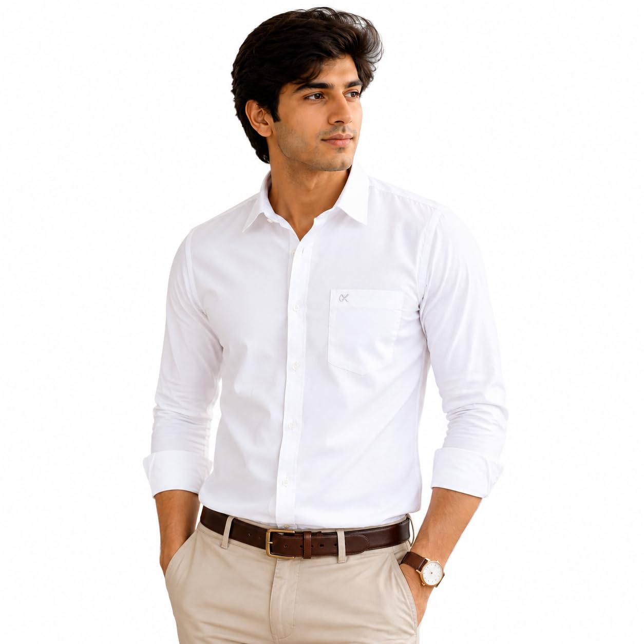 xjarvis Clifton Men’s Formal Shirt | Premium Soft Cotton Blend Regular Fit Shirt for Men | Full Sleeve Spread Collar Office Wear Casual Shirt with Pocket-picture-47