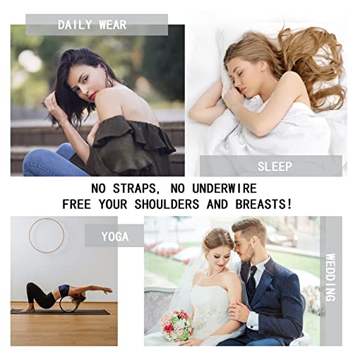 Carrotomato Bandeau Strapless Bras For Women Bandeau With Pad Seamless Crop Tube Top Soft Comfort Wireless Bra(1 Pack, Black, X-Large) #TOP6