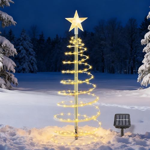 RNPKZ Weihnachtsbaum Beleuchtung Aussen Solar, Weihnachtsdeko Aussen...