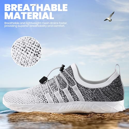 Image of SEEKWAY Mens Womens Water Shoes Quick Dry Aqua Shoes Barefoot for Beach Surf Hiking Pool Water Sports
