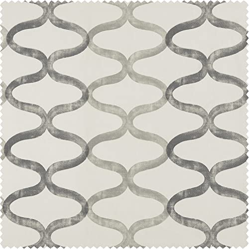 Hpd Half Price Drapes Window Valance 50 X 19 Cotton Illusions Printed, Prct-Vld02-19, Illusions Silver Grey #TOP4