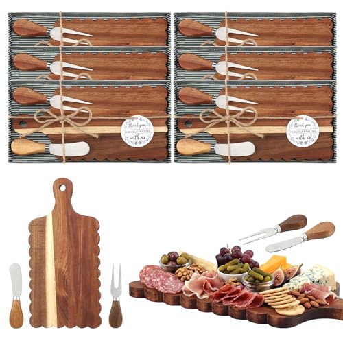 Set de 6 Tablas de Madera de Acacia con Mango y Utensilios miniatura 1