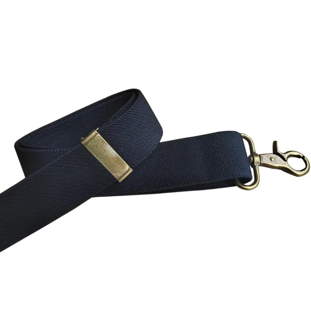 Bretelle Suspender Vintage per Uomini Funzionano Robuste Grande Altezza Larga 3,5 Cm A Forma di X 4 Ganci A Bottone in Bronzo Tutori Elastici Regolabili