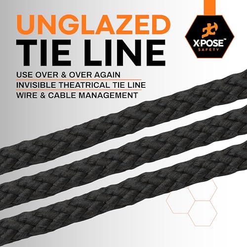 Corde de trickline noire non émaillée attache câble gréement 0.9m