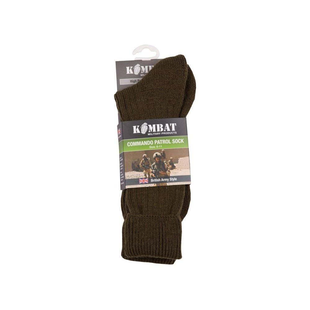 Kombat Uk Olive Green Army Military Cadet Patrol Socks (Olive Green) 4-7