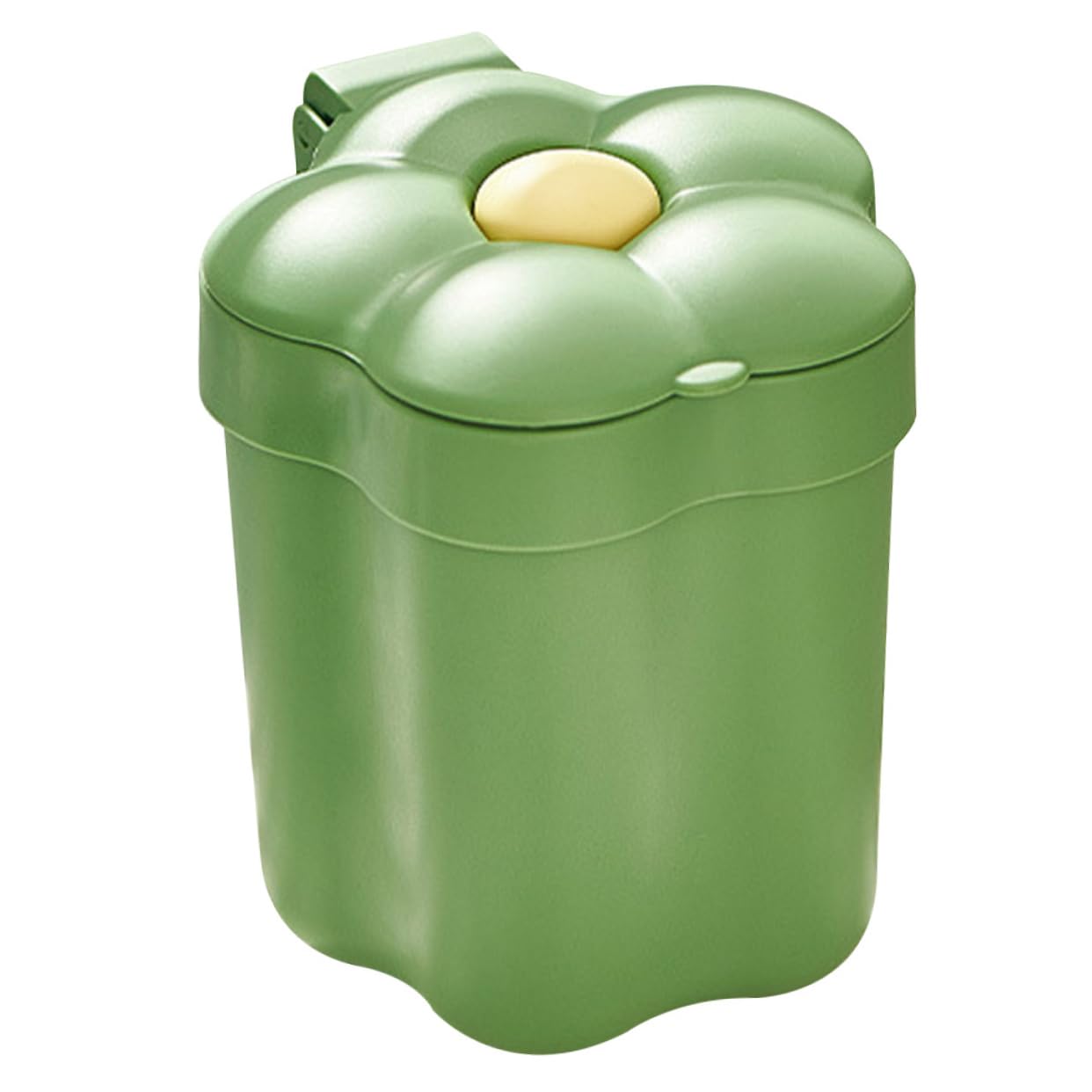 Flower Shaped Desktop Wastebasket Lid Mini Decorative Trash Bin for Home and Office Small Rubbish Bin for Bedroom