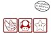 Produktbild Mario Kart Gamer Sticker Aufkleber Wall Window Autotür Hause Car Door Home 3 Weapons Shell Toadstool Star Vinyl Decal (Large/Groß - 9cm x 28cm)