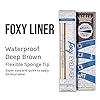 FAIRYDROPS FOXY Eyeliner | Waterproof Brown Eyeliner | Smudge proof, Long lasting, Eye makeup for women, Ultra flat brush tip, Professional | Made in Japan (Brown)