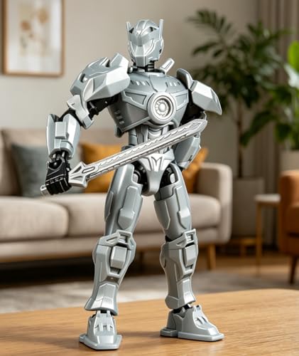 Image of INOCEAN Action Figure Robot Toy, Dummy 13 Action Figure with Articulated Joints, Silver Wanderer Mech for Desktop Decor, Painting Models, Photography Accessories, Collectible Gift