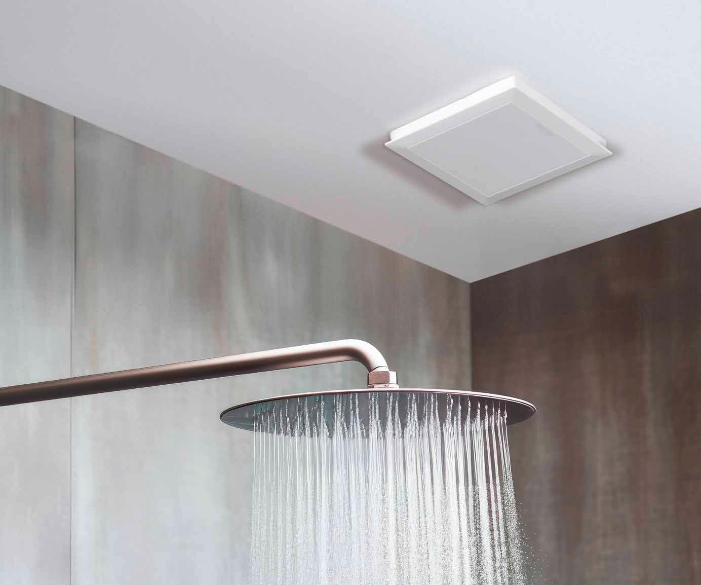 Helios M1/100 - Ventilador de baño con control de seguimiento, control de humedad, detector de movimiento, color blanco, para ventilación en el baño y el inodoro, contra la humedad y el moho, 100 mm
