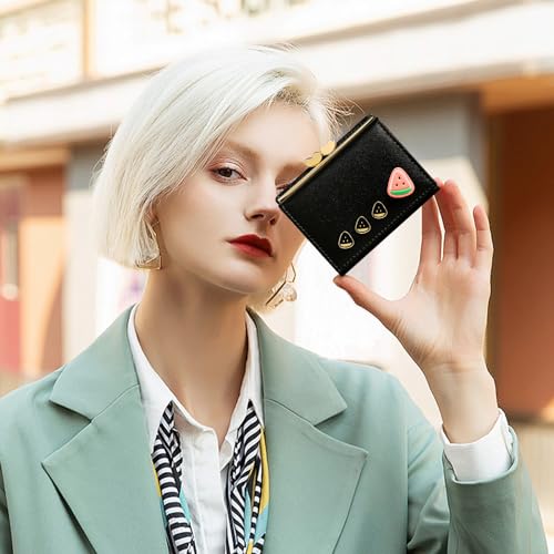 BIAOTIE Wallet for Women Small Leather RFID Blocking Credit Card Holder Trifold Wallet Cute Cash Purse for Ladies, Girls, Female 6