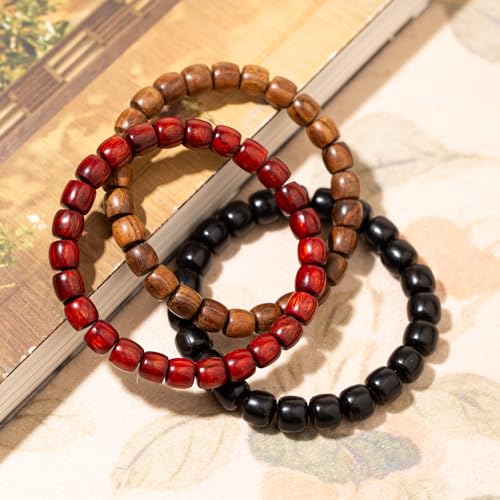 Bracelets Wooden Beaded Bracelet Bangle for Men and Women Elastic Friendship Bracelets Jewelry Gifts4