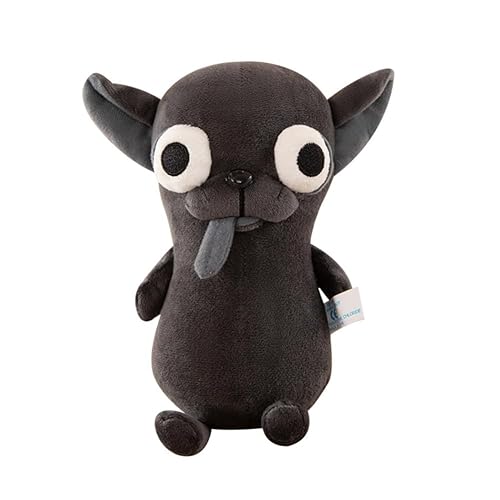 Generisch Chihuahua Cuddly Toy, 25 cm Chihuahua, perro de peluche pequeño, regalo para niñas y niños (negro)