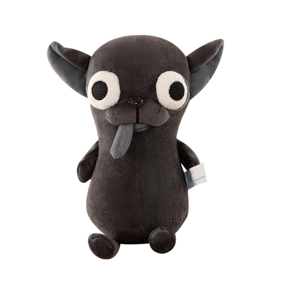 Generisch Chihuahua Cuddly Toy, 25 cm, doudou chihuahua, petit chien, cadeau pour filles et garçons, noir
