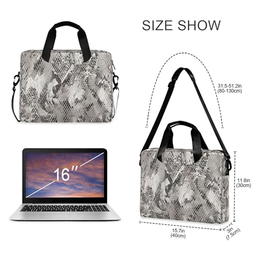 Maletín para portátil diseño gris serpiente 13-15.6 pulg miniatura 4