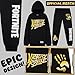 Fortnite Tracksuit Set for Boys, Teens, 2-Pc Hoodie & Joggers, Pullover Sweatshirt with Kangaroo Pocket, Gamer Gifts for Boys (7-8 Years, Black/Yellow)
