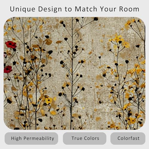 Tapis fleur salon 160x230 cm antidérapant pour éviter les chutes - 4