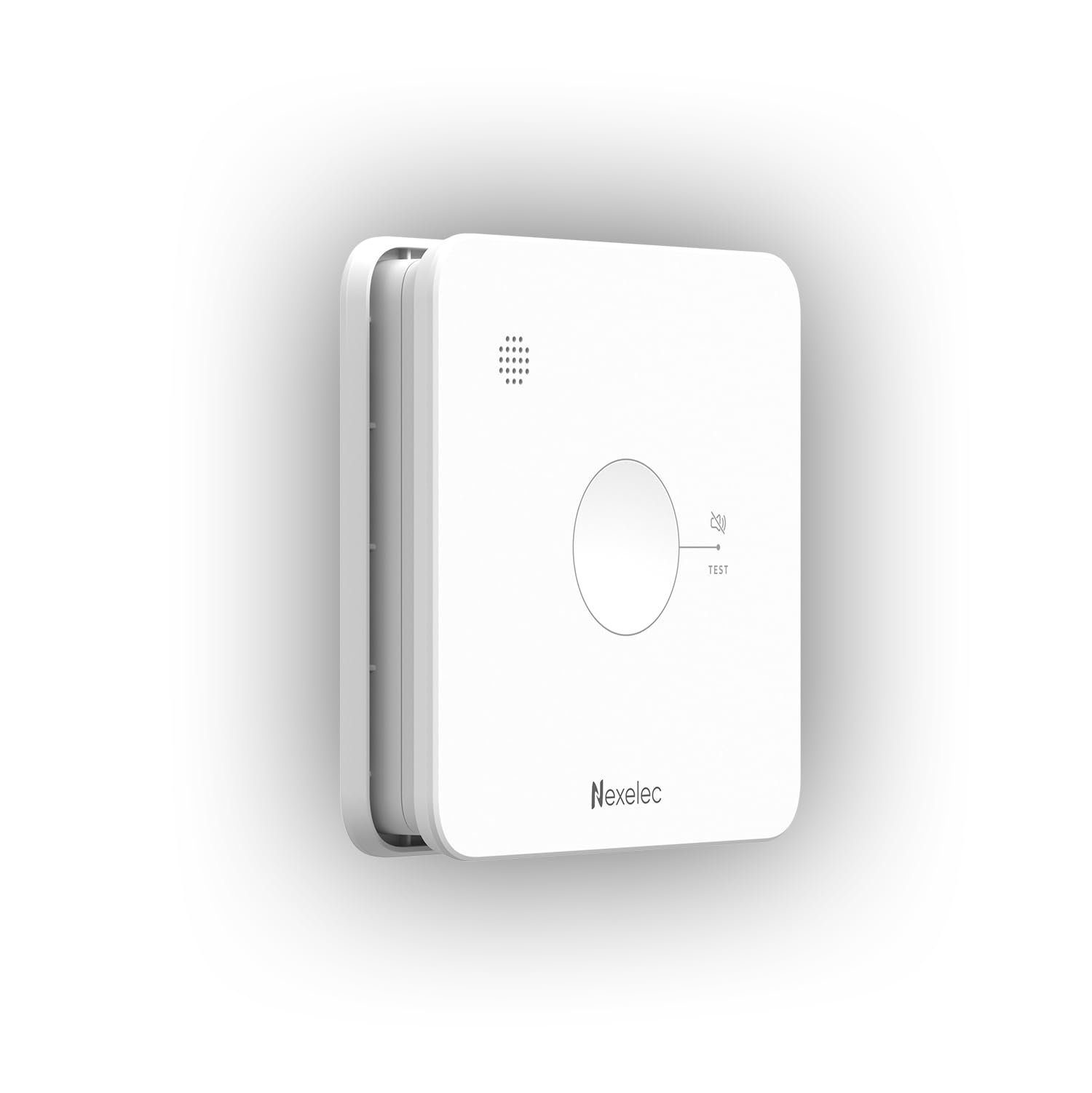Détecteur de fumée INSAFE - Pile autonomie 10 Ans - Fixation adhésive homologuée - Design Moderne - Discret et Compact - Compatible Socle première génération 2015