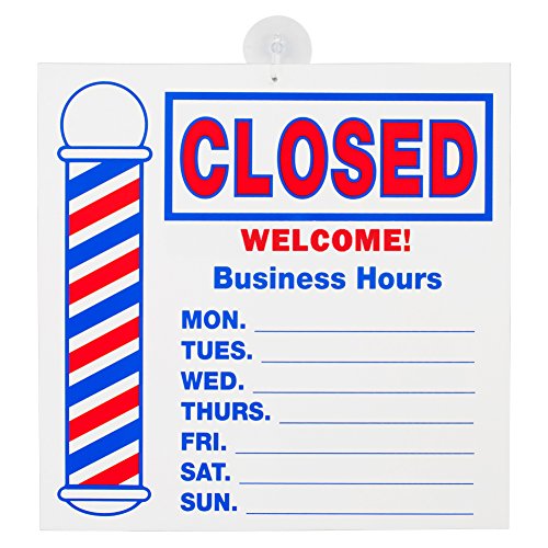SCALPMASTER Barber Shop Open/Closed Business Hours Sign Decoration BK-SC-9016
