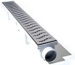 Ralo Linear 6x50 Branco Grelha Inox Continuo Sifonado