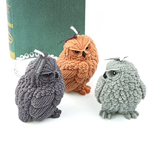 Xidmold 3D Owl Candle Mold Cute Owl Soap Mold Silicone Owl Mold For Cake Decorating, Chocolate, Candy, Soy Wax Candle, Soap, Polymer Clay, Plaster, Resin Art #TOP4