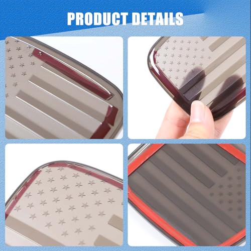 Image of Smoked Front Grille Rear Tailgate Emblem Cover for Honda Pilot 2019 2020 2021 2022, Front Rear Logo Overlay Protector Accessories ABS Material 2PCS (Style B)