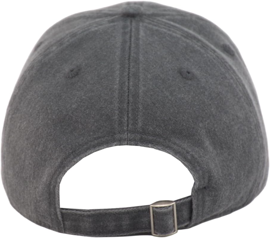 Image of Vintage Washed Cotton Baseball Caps Men Women Adjustable Unstructured Low Profile Dad Hat